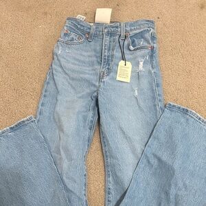 Levi's Light Blue Wide-Leg High-Rise Jeans